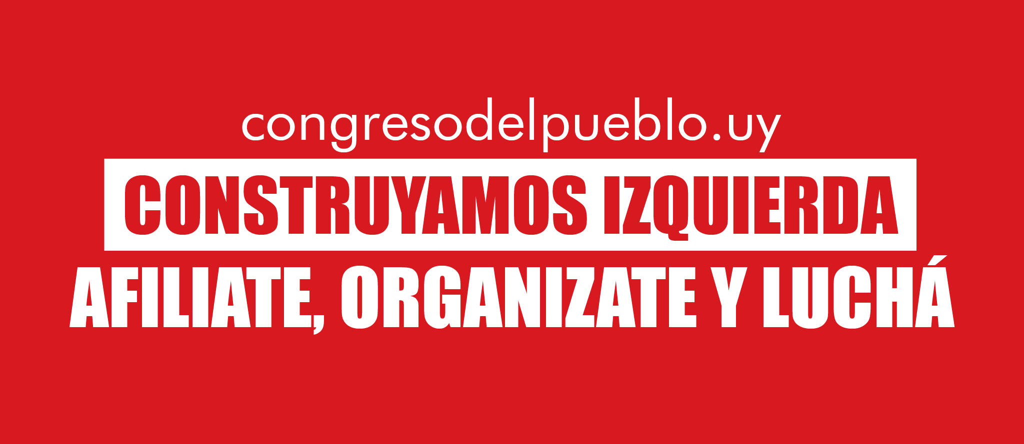 Banner de la Campaña de Afiliación de Congreso del Pueblo